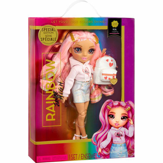 Rainbow High Junior High Special Edition Doll- Kia Hart Pink, Fashion Doll, Dress-up Doll, Doll, 590781EUC