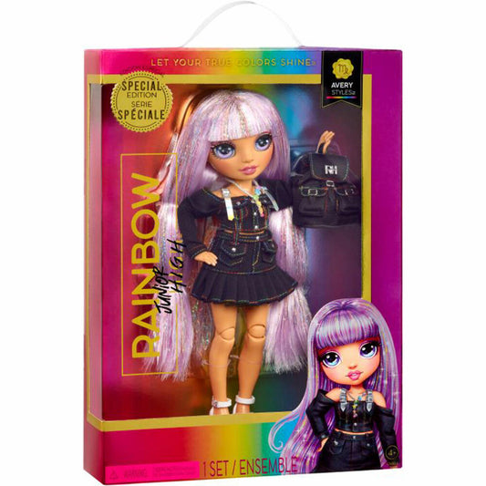 Rainbow High Junior High Special Edition Doll- Avery Styles Rainbow, Fashion Doll, Dress-up Doll, Doll, 590798EUC