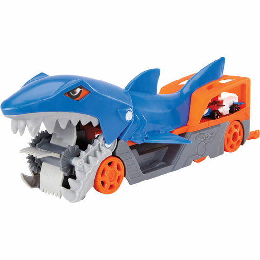 Mattel Hot Wheels Hungriger Hai-Transporter, Shark Bite Fahrzeug, Auto, ab 4 Jahre, GVG36
