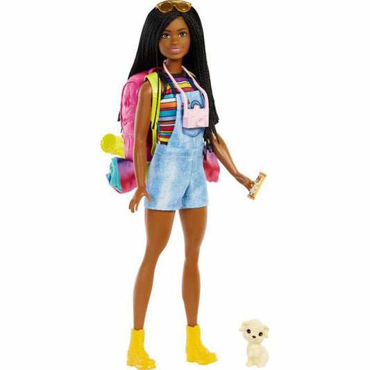 Mattel Barbie It takes two! Camping Spielset mit Brooklyn Puppe, Hündchen und Accessoires