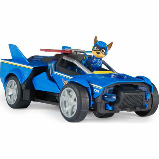 Spin Master Paw Patrol Chase Deluxe Rocket Vehicle, Mighty Movie, Police Car, with Figure, 6067497