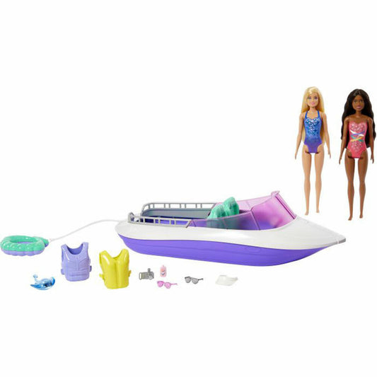 Mattel HHG60 Barbie Mermaid Power Boot mit 2 Puppen