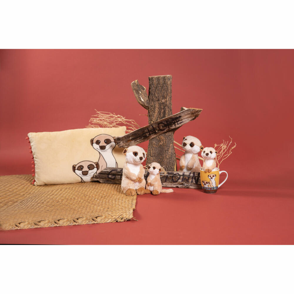 NICI Green Erdmännchen Kissen, Kopfkissen, Kuschelkissen, Dekokissen, 43 x 25 cm, 48747