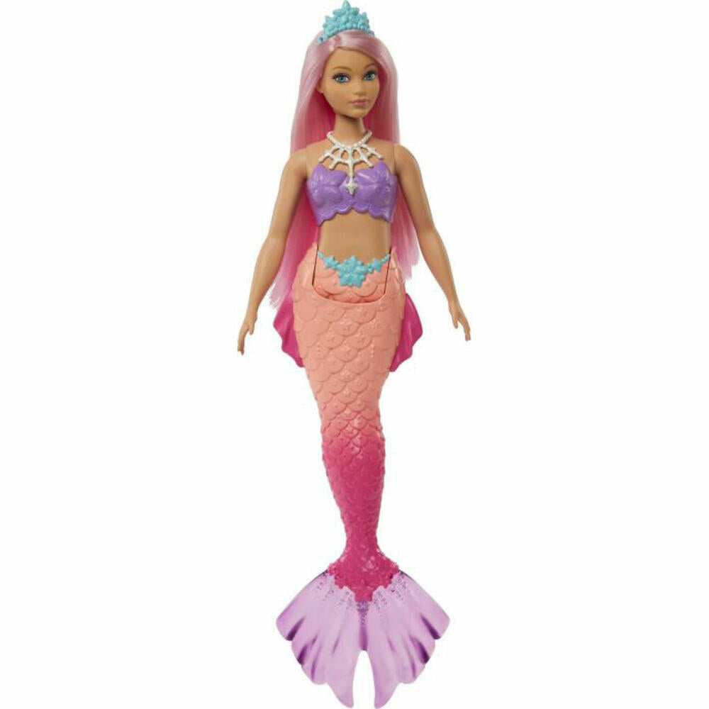Mattel HGR09 Barbie Dreamtopia Meerjungfrau-Puppe (kurvig, rosafarbenes Haar), Spielzeug ab 3 Ja