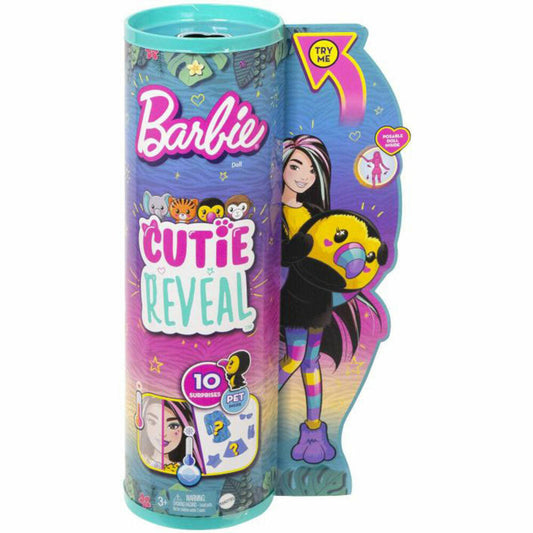 Mattel HKR00 Cutie Reveal Barbie Jungle Series - Toucan