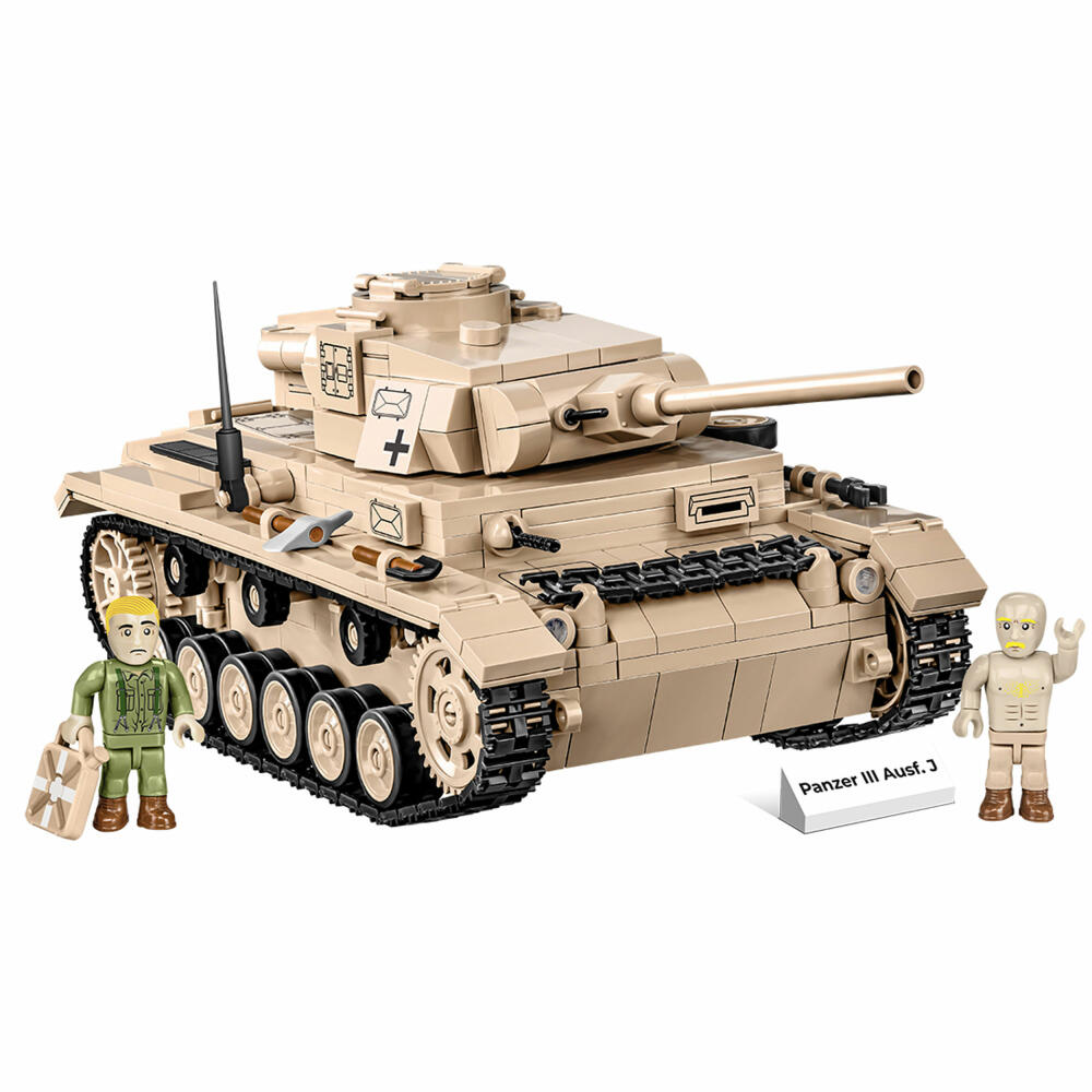 COBI Klemmbausteinset Panzer III Ausf. J, World War 2 Historical Collection, Panzer, Spielfiguren, Klemmbausteine, Kunststoff, 780 Teile, 2562