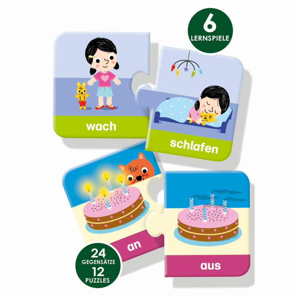 Jumbo Spiele ich lerne Gegensätze, Lernspiel, Kinderspiel, Puzzlespiel, Puzzle, Kinder, 19723