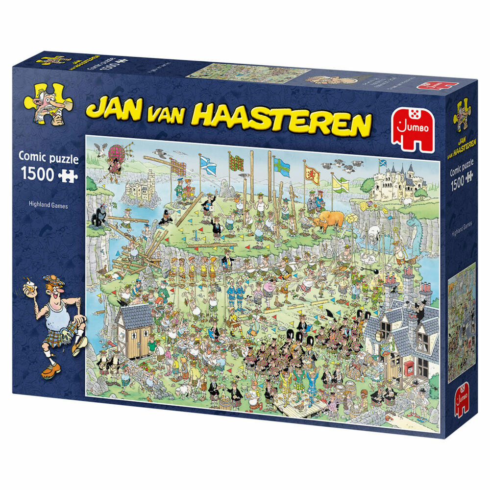 Jumbo Spiele Jan van Haasteren - Highland Games, Puzzle, Erwachsenenpuzzle, Puzzlespiel, 1500 Teile, 19088