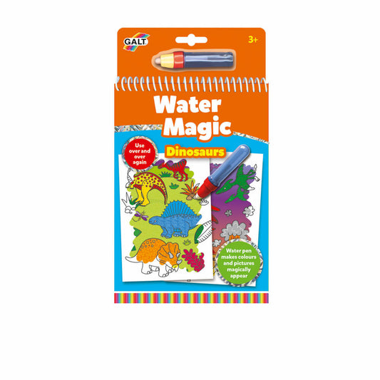 Jumbo Spiele GALT Water Magic Dinosaurier, Malbuch, Malen mit Wasser, Wasserstift, ab 3 Jahre, 1004660