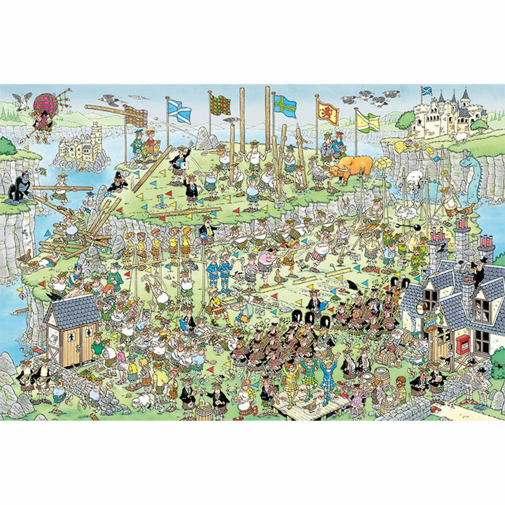 Jumbo Spiele Jan van Haasteren - Highland Games, Puzzle, Erwachsenenpuzzle, Puzzlespiel, 1500 Teile, 19088