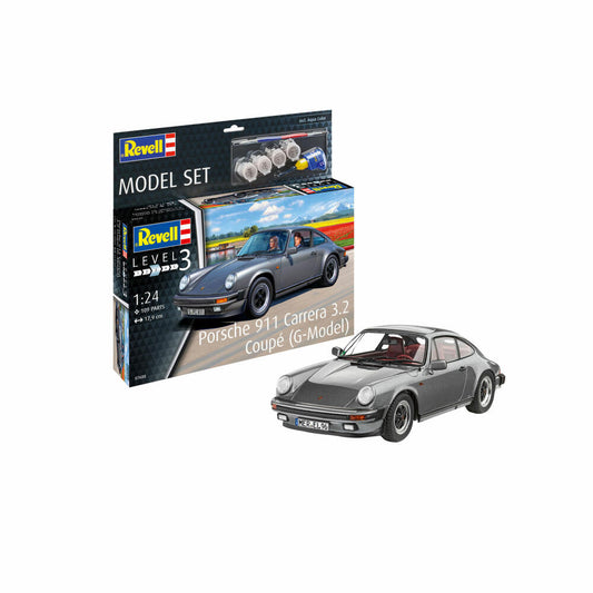 Revell Model Set Porsche 911 Carrera 3.2 Coupé G-Model, Car, Model Kit, Model Kit, 109 Parts, from 10 Years, 67688