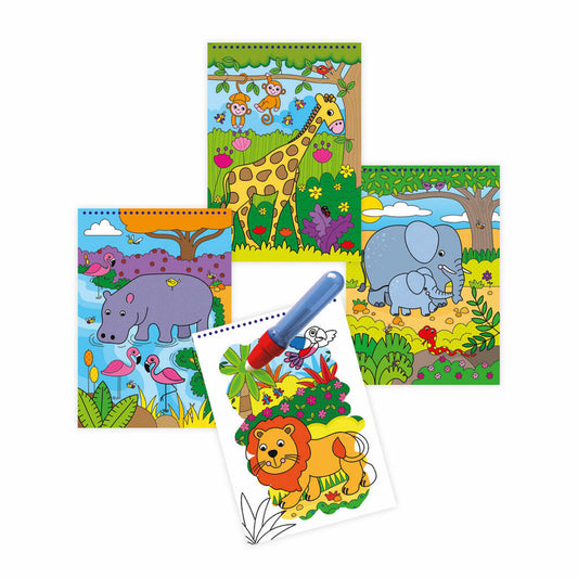 Jumbo Spiele GALT Water Magic Safari, Malbuch, Malen mit Wasser, Wasserstift, ab 3 Jahre, 1004927