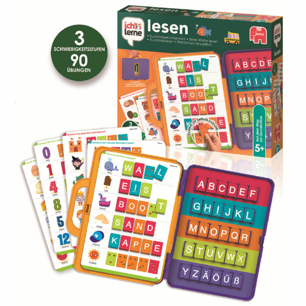 Jumbo Games I learn to read, educational game, children's game, spelling, capital letters, 19565