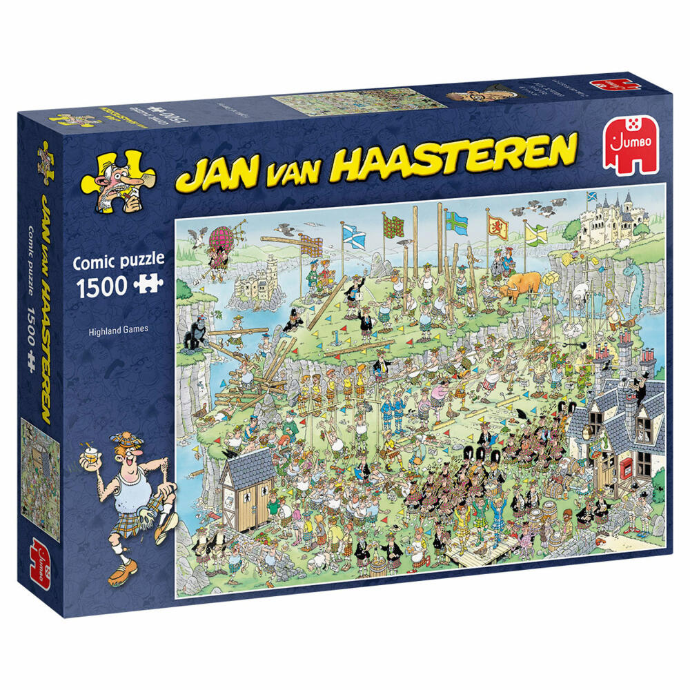 Jumbo Spiele Jan van Haasteren - Highland Games, Puzzle, Erwachsenenpuzzle, Puzzlespiel, 1500 Teile, 19088