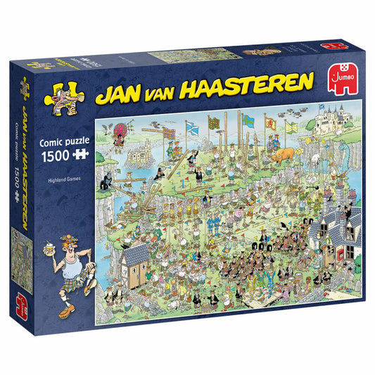 Jumbo Spiele Jan van Haasteren - Highland Games, Puzzle, Erwachsenenpuzzle, Puzzlespiel, 1500 Teile, 19088