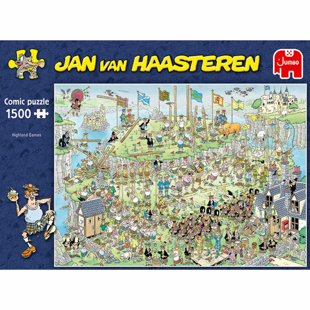 Jumbo Spiele Jan van Haasteren - Highland Games, Puzzle, Erwachsenenpuzzle, Puzzlespiel, 1500 Teile, 19088