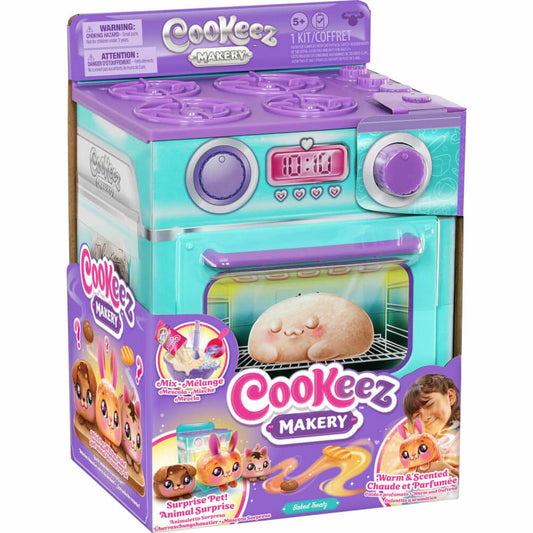 Cookeez Makery Oven Green-Blue, Surprise Animal, Interactive Plush Toy, Surprise, 23501