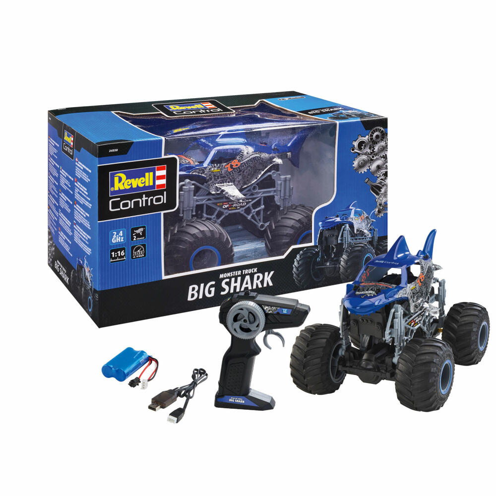 Revell Control Monster Truck Big Shark, ferngesteuerter Monster-Truck, 2.4 GHz, ab 8 Jahren, 24558