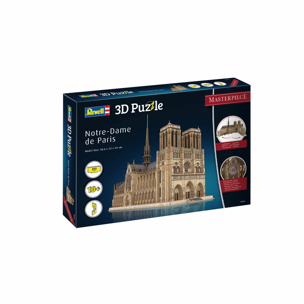 Revell 3D Puzzle Notre Dame de Paris, Kathedrale, 293 Teile, ab 10 Jahren, 00190