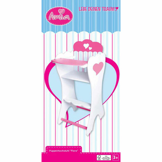 Amia doll's high chair Flora, made of wood