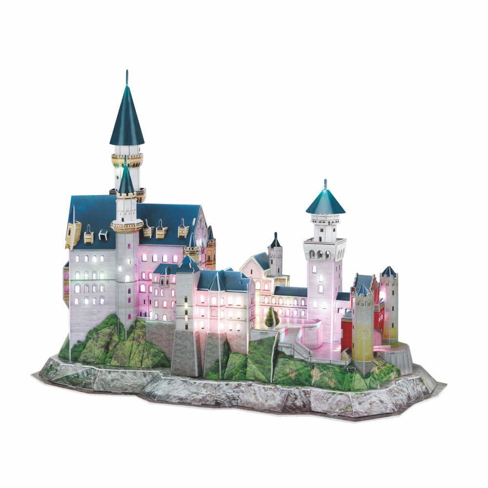 Revell 3D Puzzle Neuschwanstein Castle, LED Edition, with lighting, 128 pieces, from 10 years, 00151