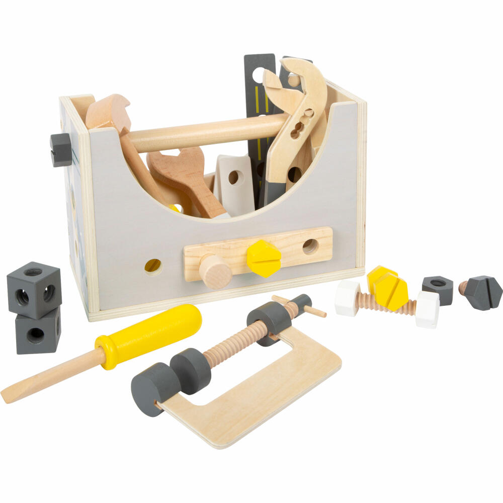 Legler small foot Werkzeugkasten 2in1 Miniwob, Werkzeug Kasten, Werkstatt, Rollenspielzeug, Kinder, 11809