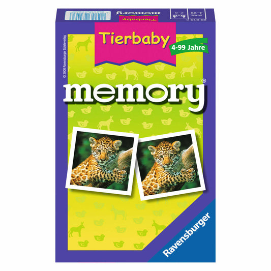 Ravensburger Mitbringspiele Animal Baby Memory, Card Game, Memory Game, Search Game, Children's Game, Children's Game, 23013 6
