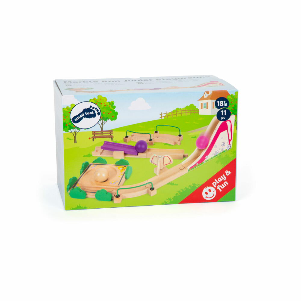 Legler small foot Kugelbahn Junior Spielplatz, Kugel Bahn, Kullerbahn, Kinder Spielzeug, 11379