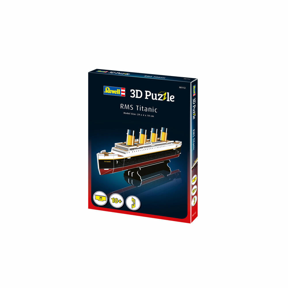 Revell 3D Puzzle RMS Titanic, Kreuzfahrtschiff, 3D-Bausatz, 30 Teile, 00112