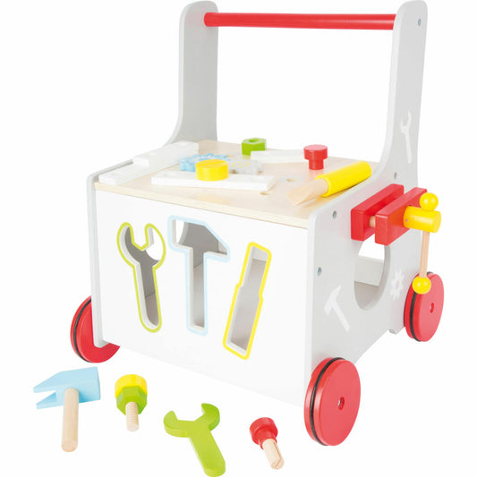 Legler small foot Lauflernwagen Werkzeug, Lauflerner, Lauflern Wagen, Baby Spielzeug, Holz, 10614
