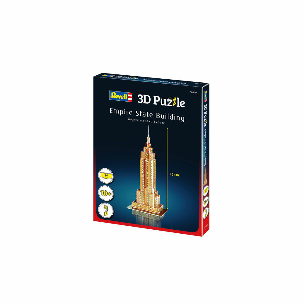 Revell 3D Puzzle Empire State Building, Sehenswürdigkeit, 3D-Steckpuzzle, 24 Teile, 00119