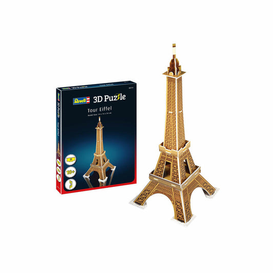 Revell 3D Puzzle Eiffelturm, Sehenswürdigkeit, 3D-Steckpuzzle, 20 Teile, 00111