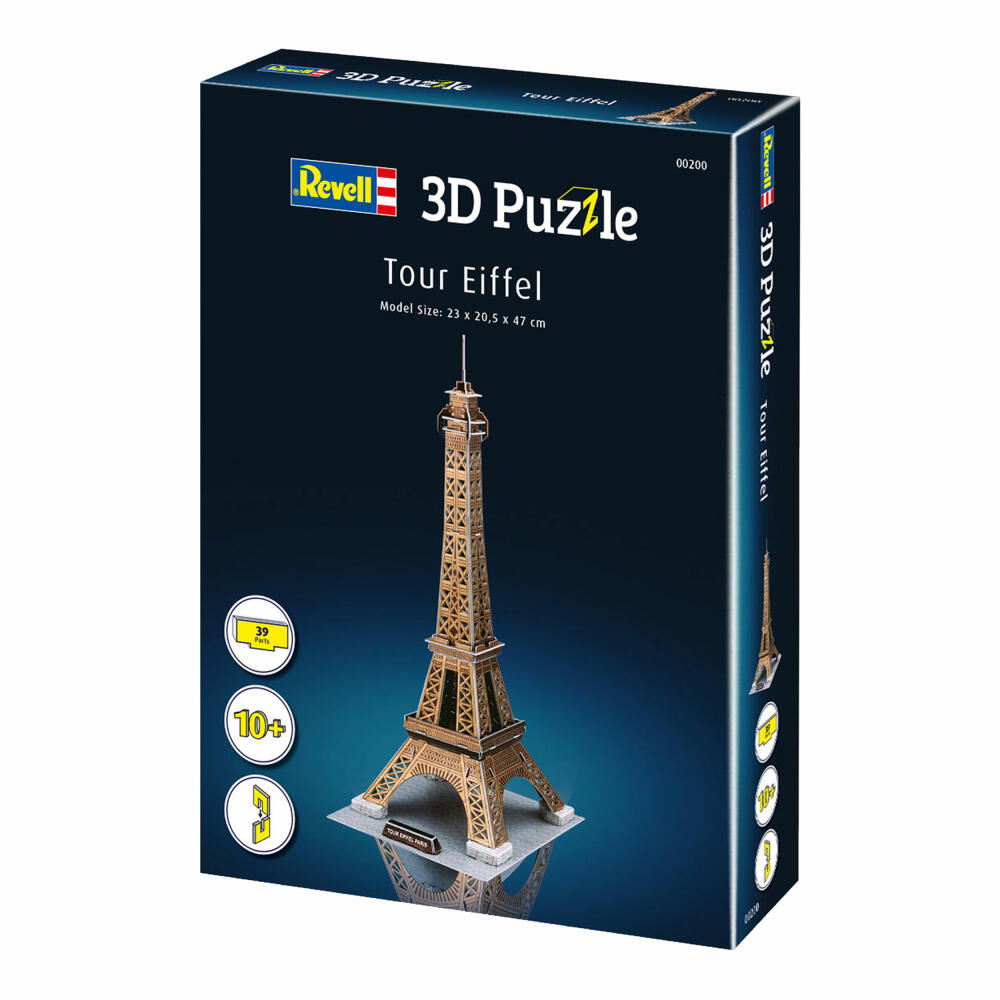 Revell 3D Puzzle Eifelturm, La tour Eiffel, Paris, 39 Teile, ab 10 Jahren, 00200