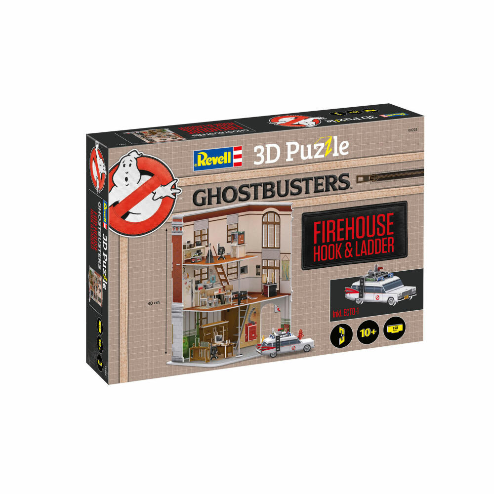 Revell 3D Puzzle Ghostbusters Firestation, Filmlocation, 3D-Steckpuzzle, 130 Teile, 00223