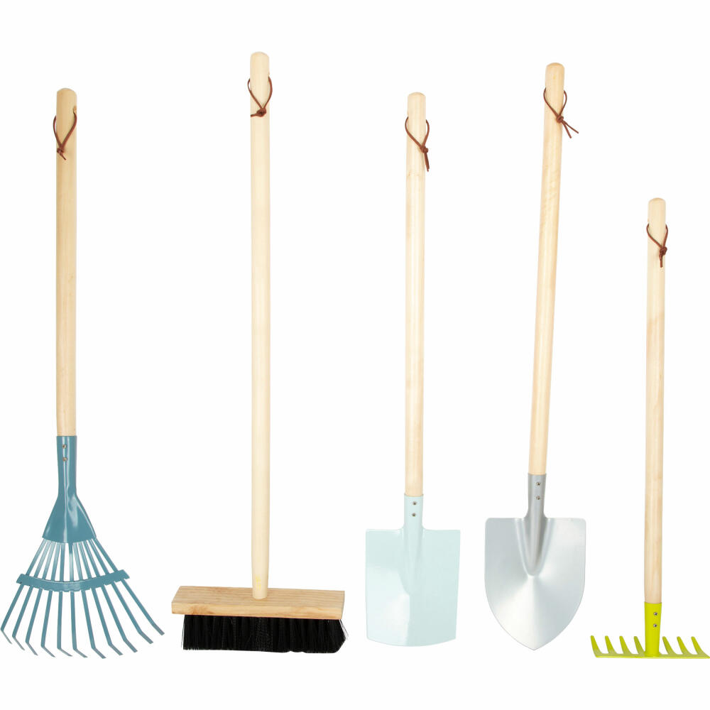 Legler small foot Großes Gartenwerkzeug-Set, 8-tlg., Garten Werkzeug, Harke, Schaufel, Eimer, Kinder, 11883