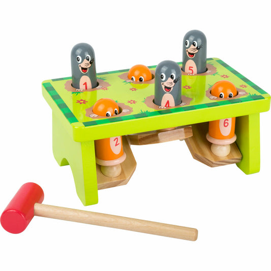 Legler small foot Klopfspiel Hau den Maulwurf, Klopfbank, Klopf Spiel, Kinder Spielzeug, 11162