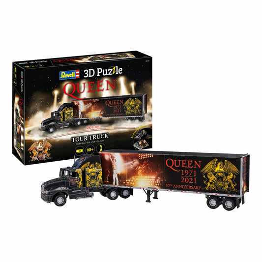 Revell 3D Puzzle QUEEN Tour Truck 50th Anniversary, Band LKW, 128 Teile, ab 10 Jahren, 00230