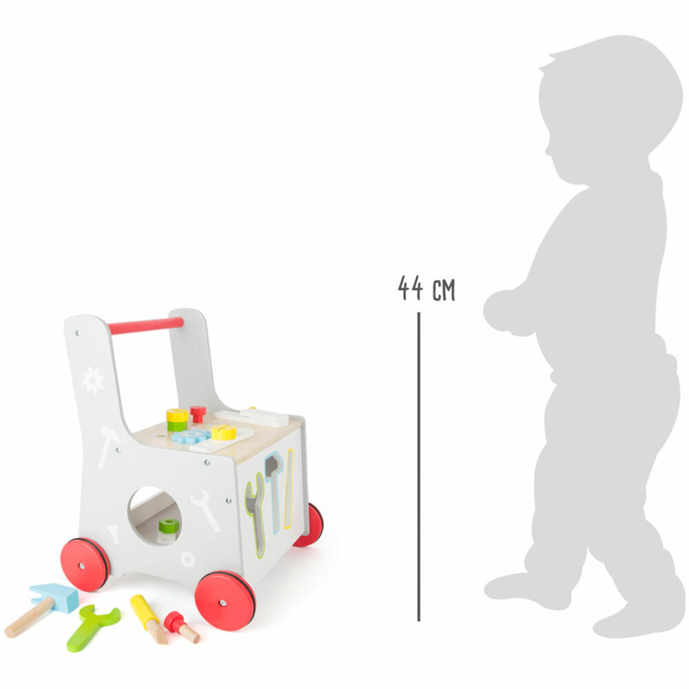 Legler small foot Lauflernwagen Werkzeug, Lauflerner, Lauflern Wagen, Baby Spielzeug, Holz, 10614