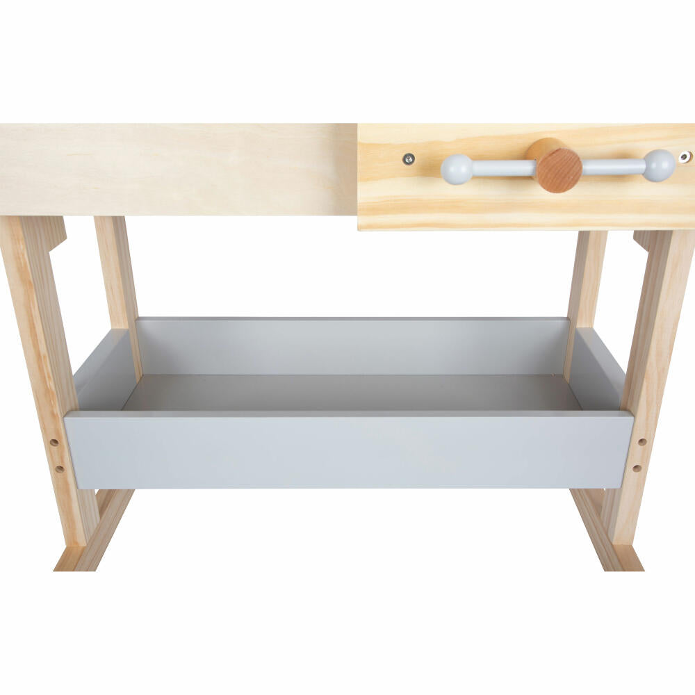 Legler small foot Kinderwerkbank Grau, Werkbank, Werkzeug, Kinder, Rollenspielzeug, 11862