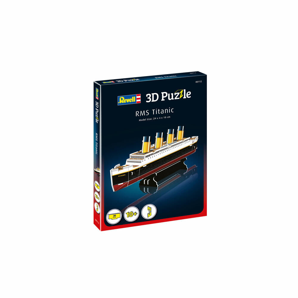 Revell 3D Puzzle RMS Titanic, Kreuzfahrtschiff, 3D-Bausatz, 30 Teile, 00112