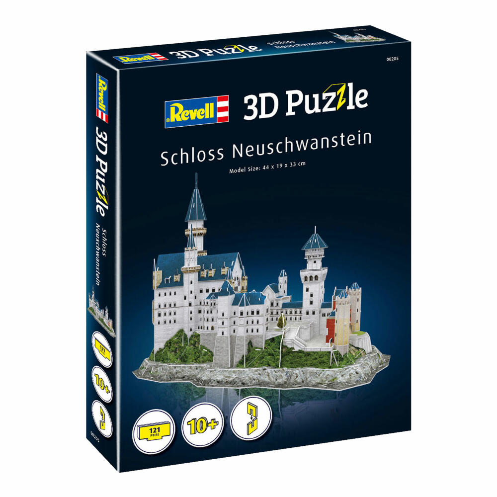 Revell 3D Puzzle Schloss Neuschwanstein, Sehenswürdigkeit, 121 Teile, ab 10 Jahren, 00205