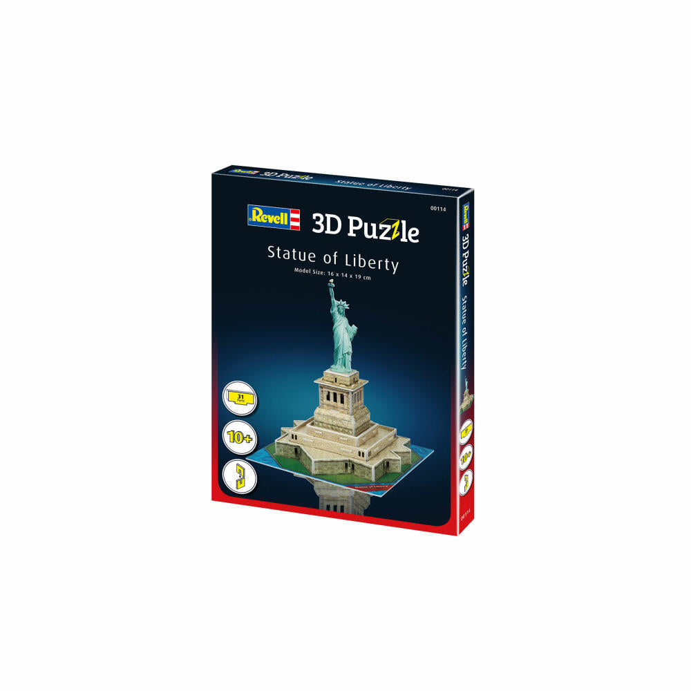 Revell 3D Puzzle Freiheitsstatue, Sehenswürdigkeit, 3D-Steckpuzzle, 31 Teile, 00114