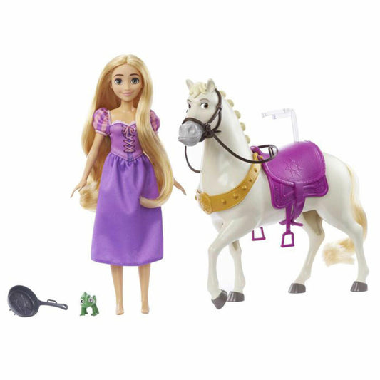 Mattel Disney Princess Rapunzel &amp; Maximus Forever Playset, Play Doll, Fashion Doll, HLW23