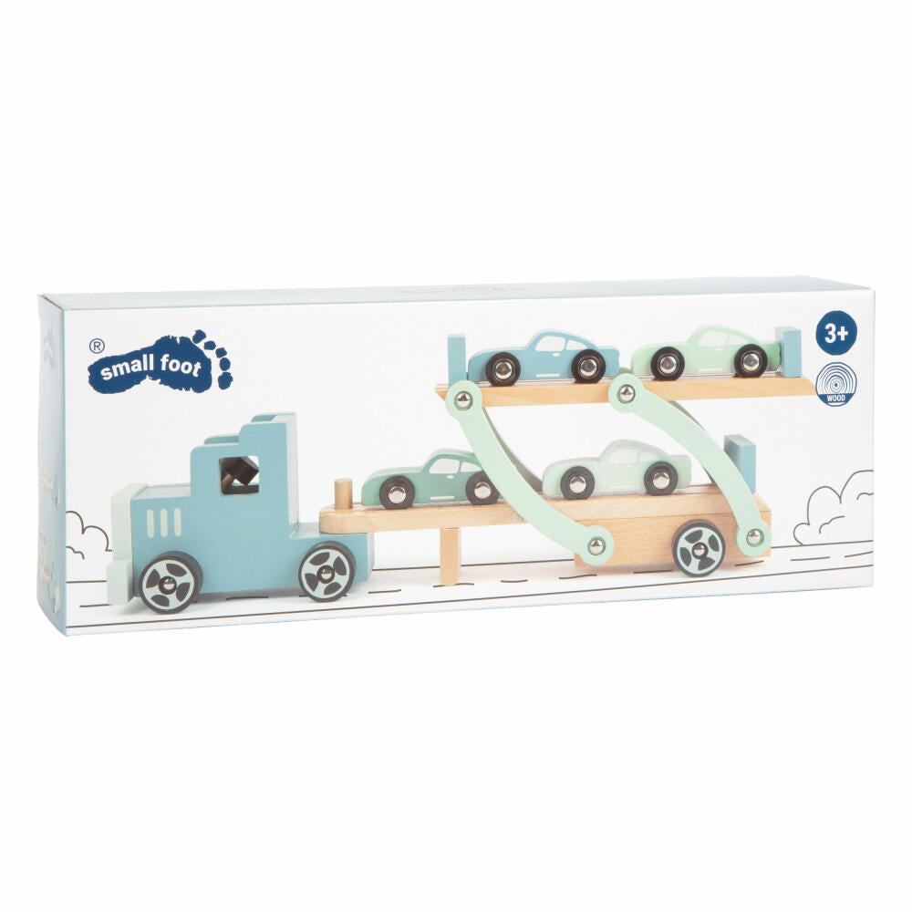 Legler Spielzeug-Autotransporter Chicago, Transporter für Spielzeugautos, Truck, Holz, 11510