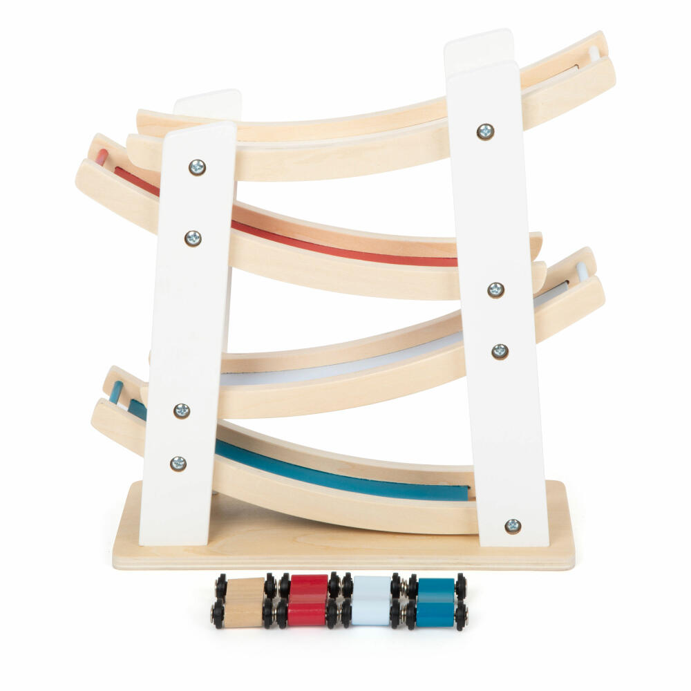 Legler Classic Race Track, Car Racing Track for Toy Cars, Marble Run, Wood, 11873