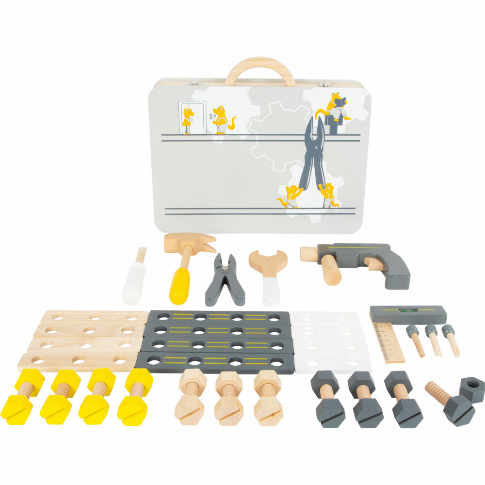 Legler small foot Werkzeugkoffer Miniwob, 44-tlg., Werkzeug Koffer, Werkstatt, Rollenspielzeug, Kinder, 11808