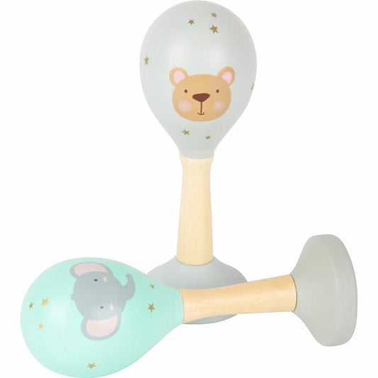 Legler small foot Musikrasseln Pastell, 2er Set, Musik Rassel, Musikinstrument, Percussion, Kinder, 11886