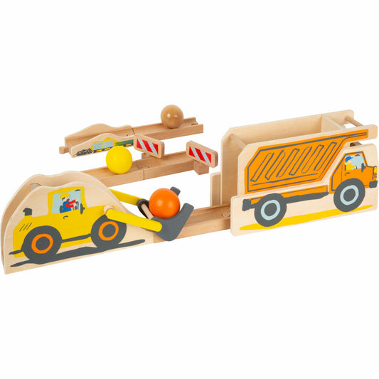 Legler small foot Kugelbahn Junior Baustelle, Kugel Bahn, Kullerbahn, Kinder Spielzeug, 11382