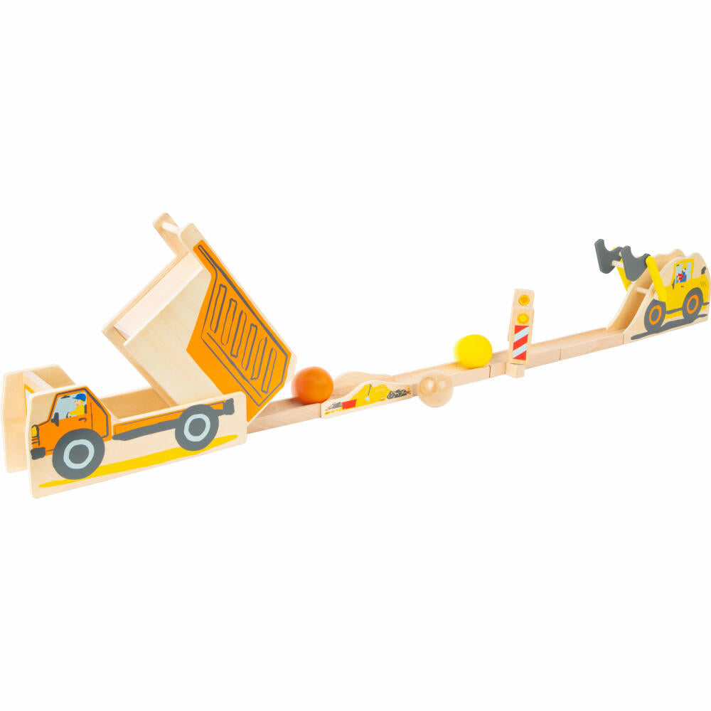 Legler small foot Kugelbahn Junior Baustelle, Kugel Bahn, Kullerbahn, Kinder Spielzeug, 11382