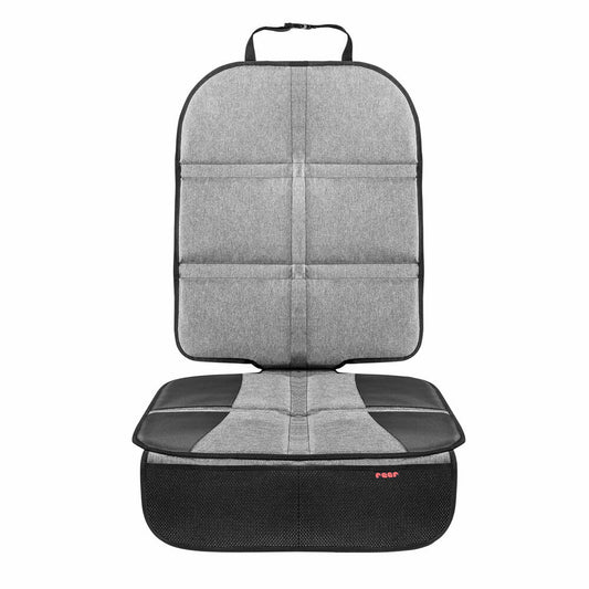 reer TravelKid MaxiProtect Autositz-Schutzunterlage, Unterlage für Kindersitz, Kindersitzunterlage, mit Taschen, 86071